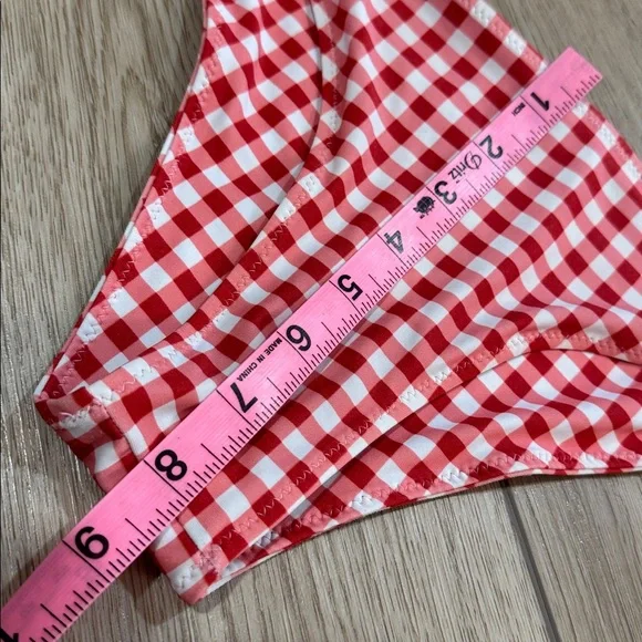 Blackbough Bikini Bottoms Sz M Gingham Red White Resortwear Beachy - Picture 5 of 8